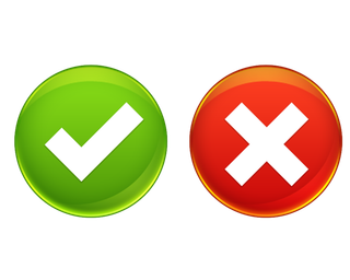 打钩打叉对错图标