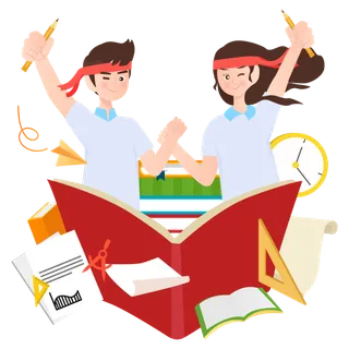 高考学习冲刺学生矢量图开学开学季_元素