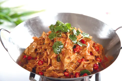 干锅美食焖锅湘菜麻辣香辣纸锅干锅黄金豆皮