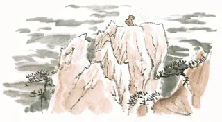 山石国画jpg素材