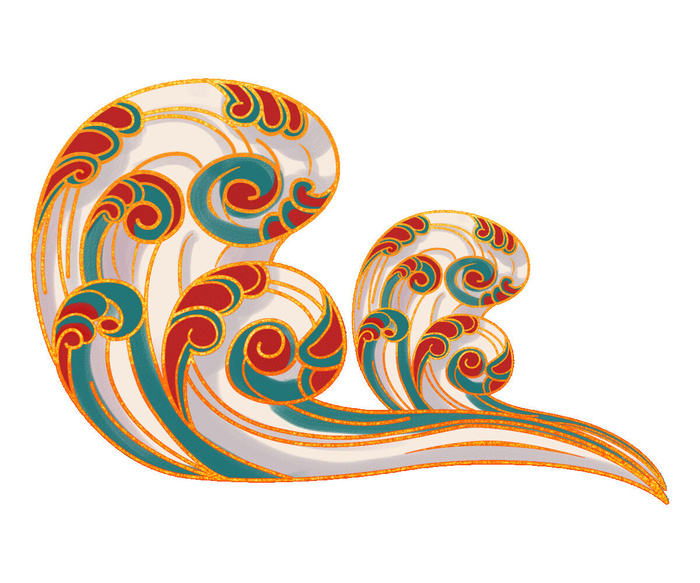 中国风中式国潮敦煌云纹祥云插画图案云朵云彩元素PSDAI设计素材