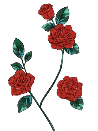 鲜花玫瑰免扣素材