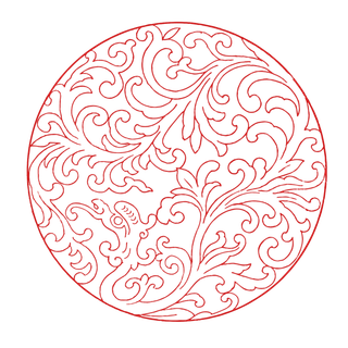 红色喜庆简约风传统吉祥纹样纹路纹理免扣PNG素材图片 (78)