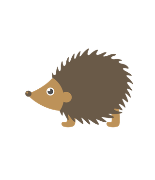 刺猬灰色卡通