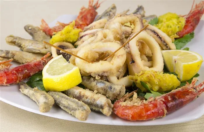 做好的海鲜食物高清摄影图片