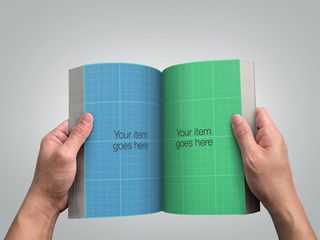 简约画册样机展示效果