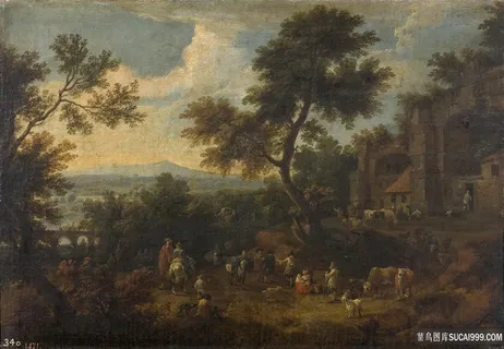 唯美人物风景画油画 唯美人物风景画油画