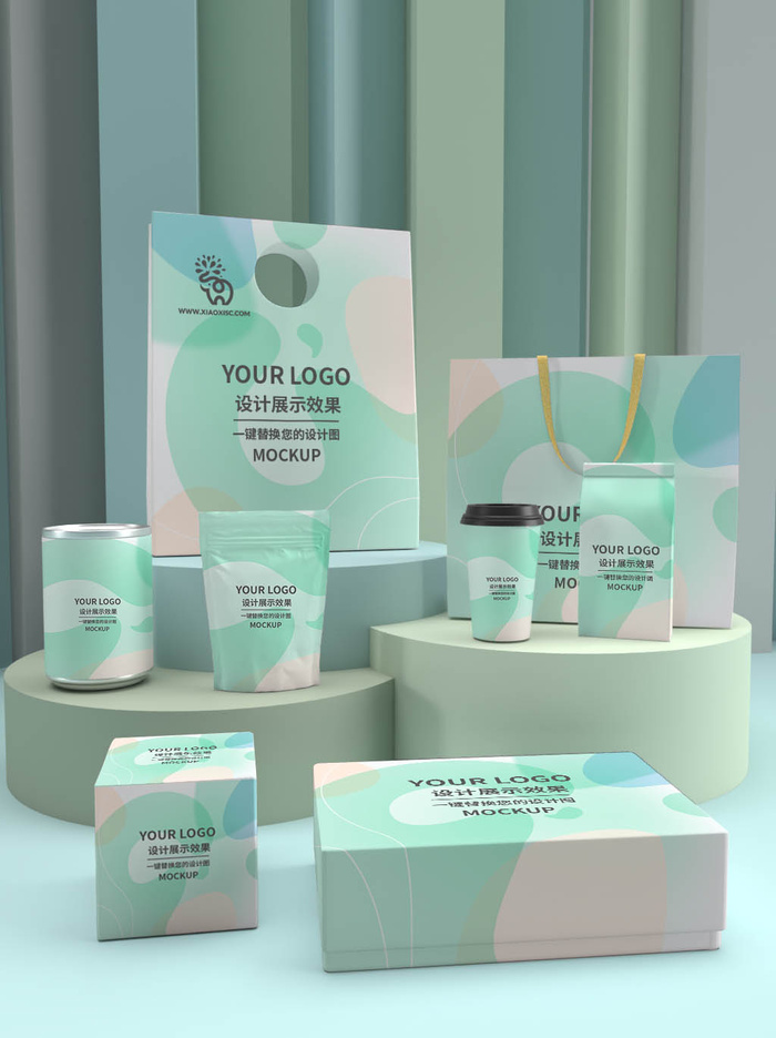 包装智能贴图样机VI效果PSD素材