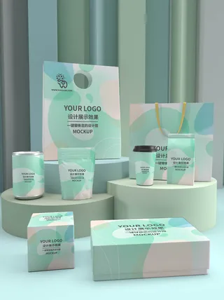 包装智能贴图样机VI效果PSD素材