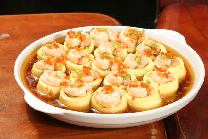 鲜虾蒸豆腐20 (2)
