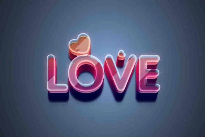LOVE立体字样式psd模版下载