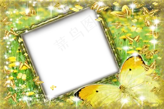 蝴蝶相框素材图片下载