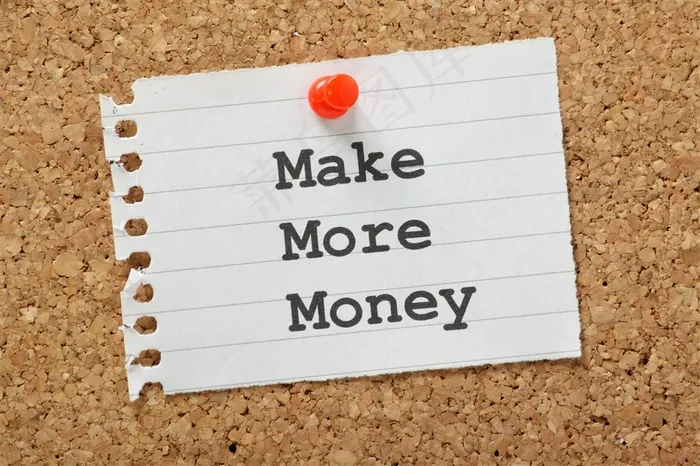 美金系列 - 写着赚钱语句的提示纸