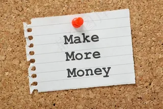 美金系列 - 写着赚钱语句的提示纸