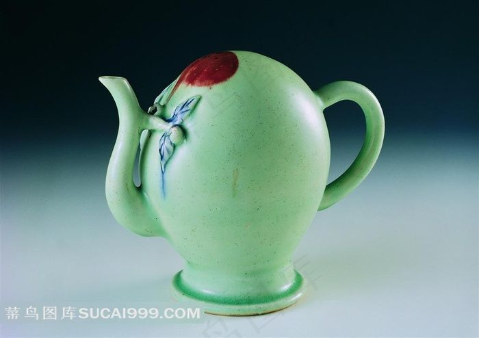 就美绿色紫砂茶壶