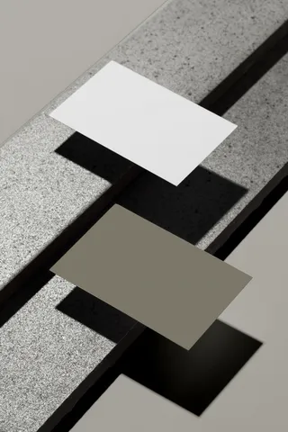 石块背景正反面高档轻奢名片样机