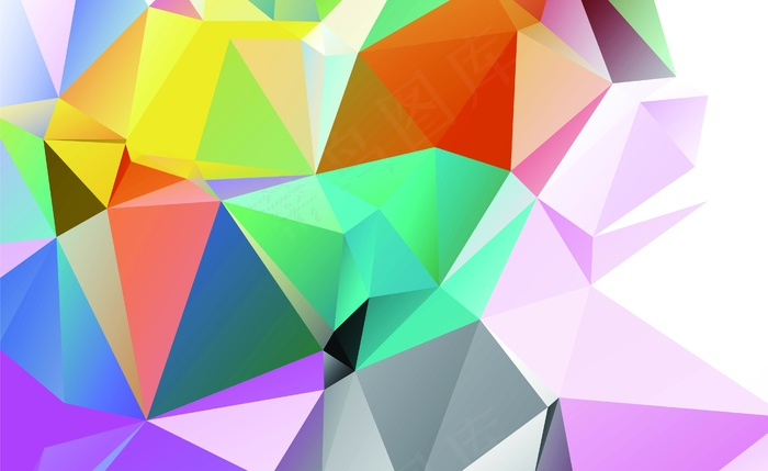 炫彩几何图形背景 几何艺术设计 多边形背景图片