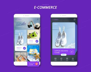 UI多页面包装展示手机APP交互界面样机长图概念PSD设计模板