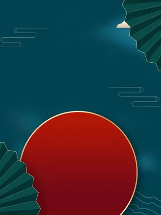 中式古典国潮来袭海报展板宣传背景图PSD设计PS模板素材