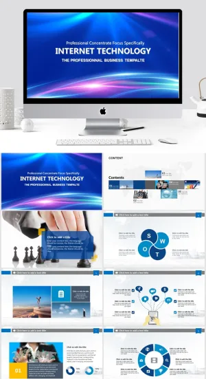 现代清新PPT模板预览图