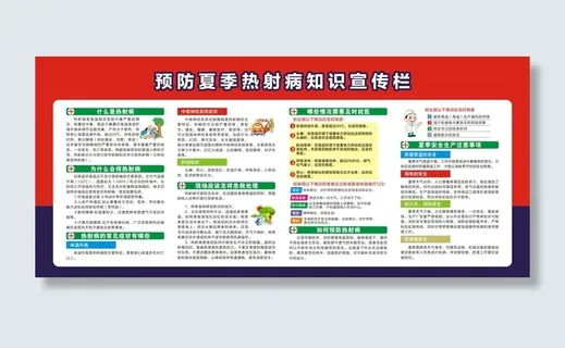 预防夏季热射病知识宣传栏