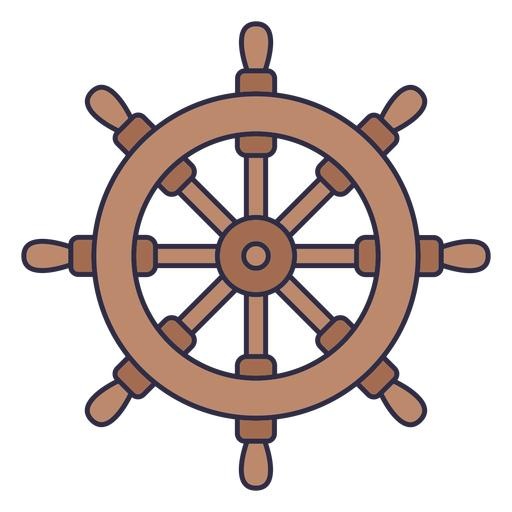 PNG船轮舵免抠(512x512)