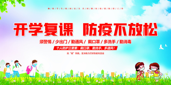 清新大气医疗新冠德尔塔毒株防控展板psd模版下载
