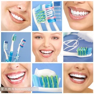 五张美丽牙齿灿烂笑容