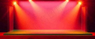 红色渐变灯光舞台质感背景