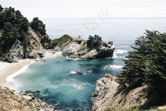海岸风景摄影图