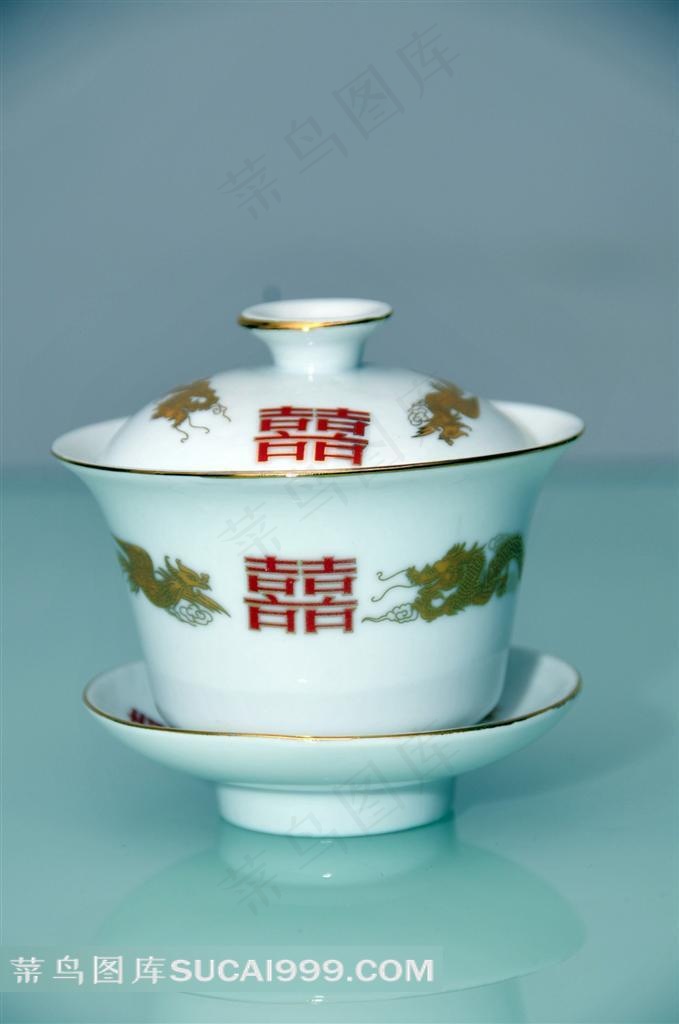 精美喜庆瓷器茶杯高清素材