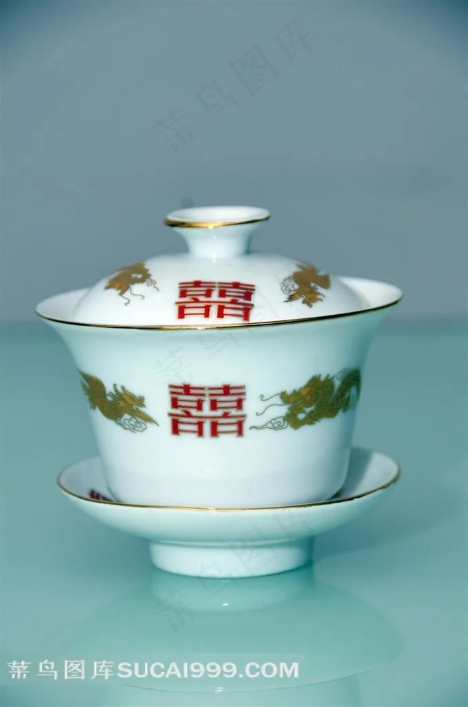 精美喜庆瓷器茶杯高清素材