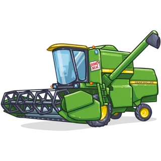 现代农业绿色收割机