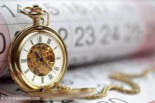 高档金色怀表高清图片