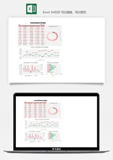 财务日报表指标收支出营收分析表excel表格模板素材