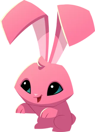 粉色兔子卡通简笔