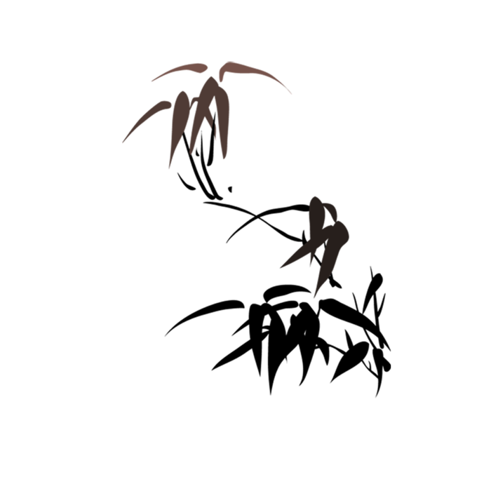 竹子水墨画中国风国画墨水书法竹子画