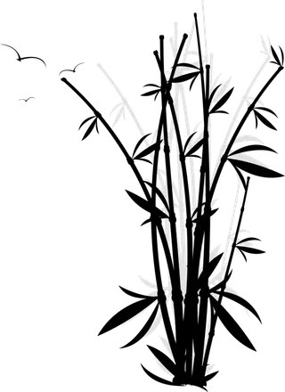 竹子水墨画中国风国画墨水书法竹子画