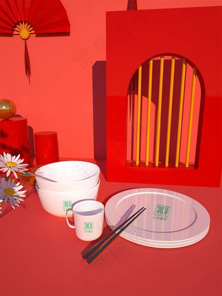 国潮风中式文创智能样机