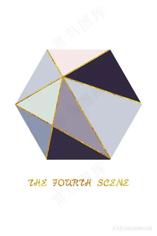 六边形时尚艺术插画