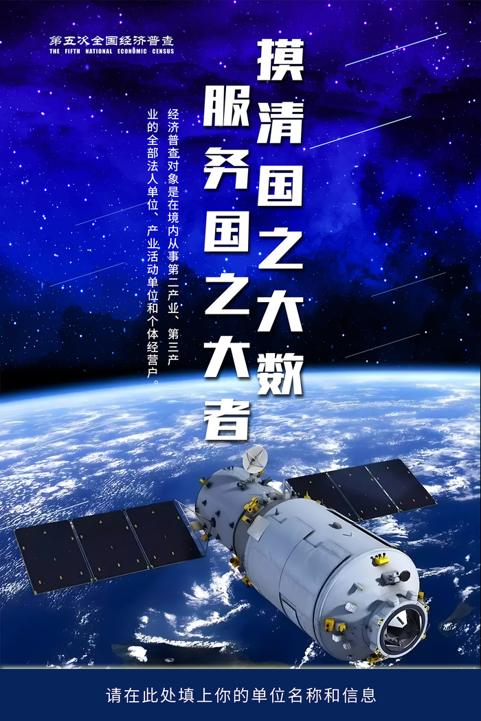 原创意全国第五次经济普查海报