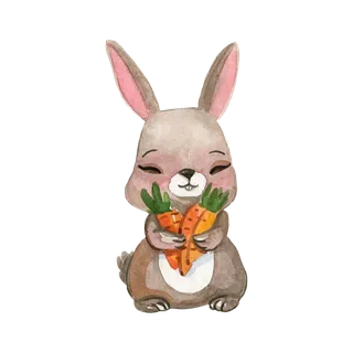 胡萝卜兔子可爱