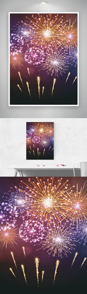 炫目烟花背景设计