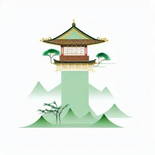 中国古代建筑插画png免抠(2048x2048)