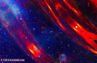 蓝色科幻行星轨迹高清图片