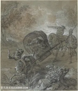 山峦骑马骑士挂画装饰画 山峦骑马骑士挂画装饰画