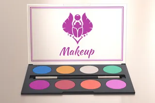 眼妆盘logo样机模板