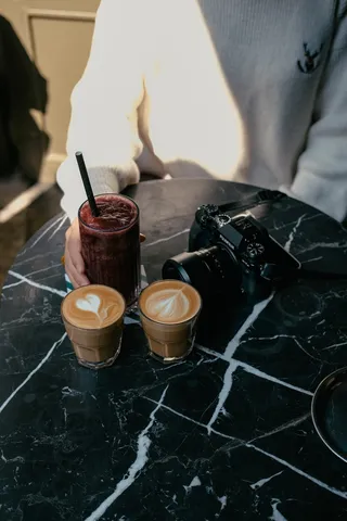 黑色美味咖啡摄影素材