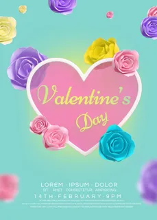 设计情人节爱情海报