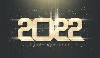 虎年数字2022元旦新年字体设计